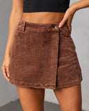 Coffee Meets Corduroy Mini Skort