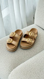 Anora Slide Natural Raffia