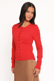 Walsh Scalloped Cardigan Red