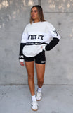 Latest And Greatest Oversized Sweater Grey Marle Black