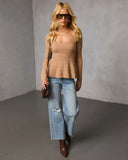 Briselle Ribbed Knit Peplum Sweater
