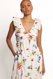 Valerie Maxi Dress Off White Red