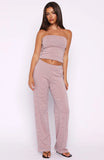 Happy It Happened Pants Pink Blue Stripe