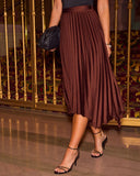 Ardine Pleated High Low Skirt