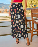 Coastal Fresh Novelty Print Maxi Skirt
