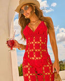 Island Fever Crochet Cover Up Maxi Dress