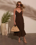 Coastal Cool Ruched Tiered Maxi Dress
