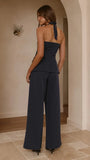 Fallon Halter Neck Top Navy