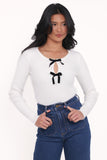 Elba Knit Top White