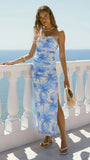 Cora Maxi Skirt Ocean Bloom