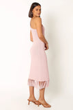 Winne One Shoulder Knit Dress Pink