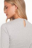 Nissa Long Sleeve Top Heather Grey