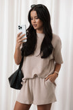 Granger Knit Short Set Tan