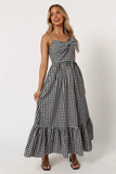 Hailee Maxi Dress Black Gingham