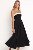 Marais Strapless Midi Dress Black