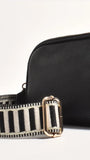 Bella Striped Webbing Camera Bag Black