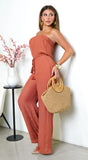 May Tube Jumpsuit Brick