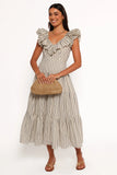 Bobbie Midi Dress Neutral Stripe