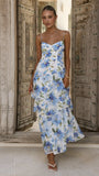 Ami Maxi Dress Blue Floral