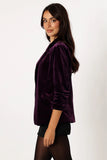 Vera Velvet Blazer Plum