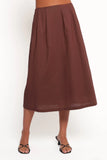 Chiaro Midi Skirt Brown