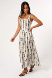 Elise Midi Bow Dress Cream