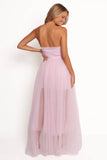 Anabella Strapless Maxi Dress Pale Pink