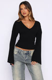 Nobodys Watching Long Sleeve Top Black
