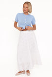 Varia Eyelet Maxi Skirt White
