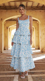 Page Maxi Dress Blue Floral