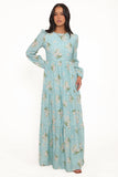 Bernice Maxi Dress Blue Floral