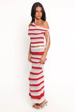 Zyon Midi Skirt Red Multi