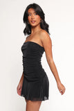 Seville Strapless Mini Dress Black