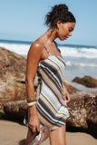 Kosta Mini Dress Brown Retro Stripe
