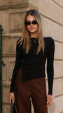Isla Long Sleeve Top Black