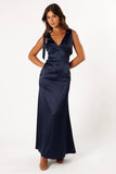 Xavier Bow Shoulder Maxi Dress Navy