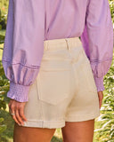 Soft Light Cuffed Drawstring Waist Shorts