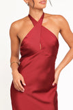 Jeannie Maxi Dress Dark Red