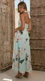 Madelyn Maxi Dress Aqua White Floral
