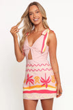 Ariarne Mini Dress Pink Palm