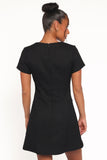 Sutton Mini Dress Black Tweed