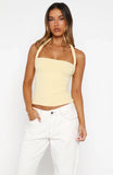 Tropic Dream Halter Top Lemon