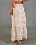 Hardin Abstract Mandala Print Maxi Skirt