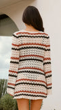 Bron Mini Dress Natural Stripe