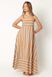 Brea Maxi Dress Tan Stripe