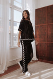 Vespa Knitted Pant Black White