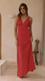 Oriella Maxi Dress Red Polka