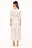 Pauline Long Sleeve Maxi Dress Pastel Paisley
