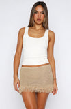 Cha Cha Knit Mini Skirt Gold