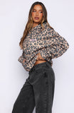 Offstage Printed Oversized Hoodie Dark Leopard